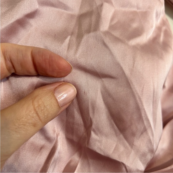 Ieena for Mac Duggal Side Ruched Satin Halter Gown Sz 4 - Picture 6 of 6